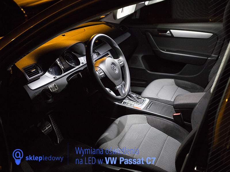 volkswagen passat b7 oświetlenie led wnętrza